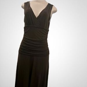 Elegant Chocolate Brown Midi Dress